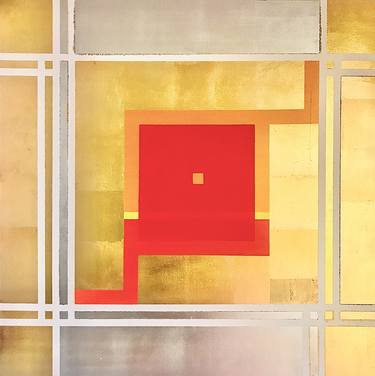 Original Art Deco Abstract Painting by Riné Fleuré