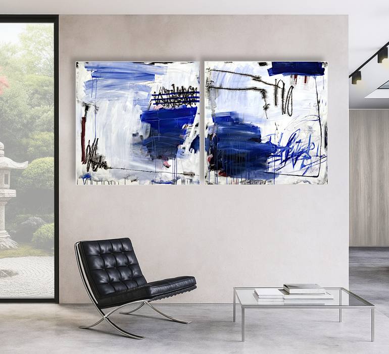 Original Abstract Expressionism Abstract Painting by Jutta Rika Bressem