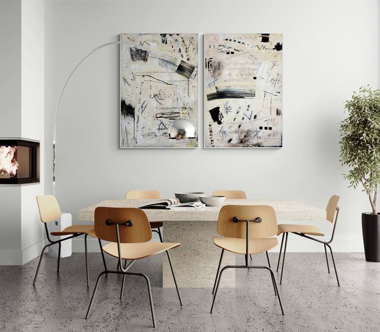 Original Abstract Expressionism Abstract Painting by Jutta Rika Bressem