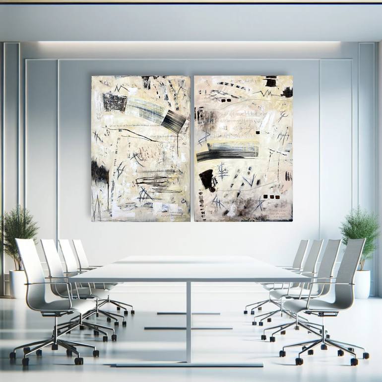 Original Abstract Expressionism Abstract Painting by Jutta Rika Bressem