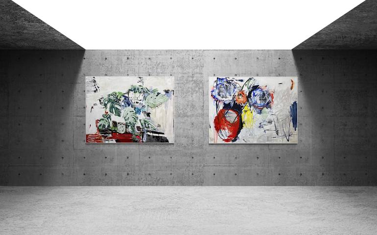 Original Abstract Expressionism Abstract Painting by Jutta Rika Bressem