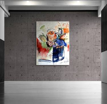Original Abstract Expressionism Abstract Painting by Jutta Rika Bressem
