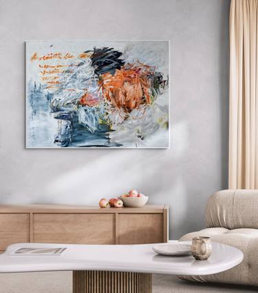 Original Abstract Floral Painting by Jutta Rika Bressem
