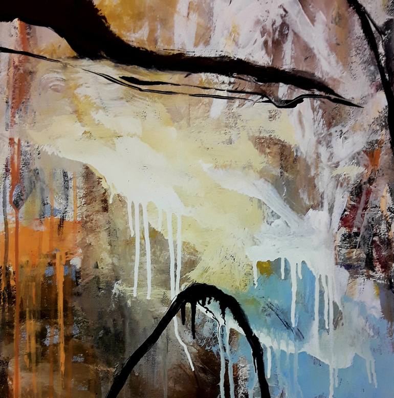 Original Abstract Expressionism Abstract Painting by Jutta Rika Bressem