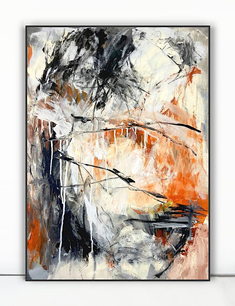 Original Abstract Expressionism Abstract Painting by Jutta Rika Bressem