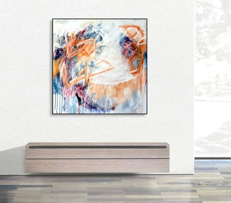 Original Abstract Expressionism Abstract Painting by Jutta Rika Bressem