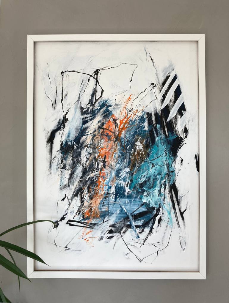 Original Abstract Expressionism Abstract Painting by Jutta Rika Bressem