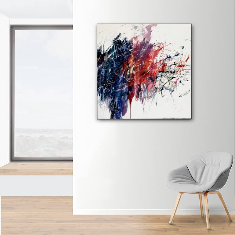 Original Abstract Expressionism Abstract Painting by Jutta Rika Bressem