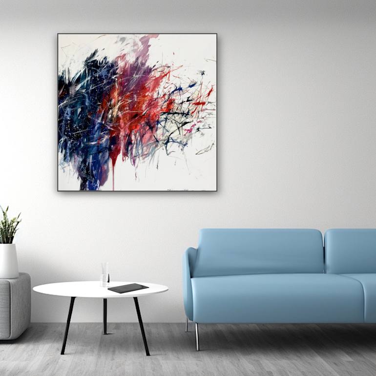 Original Abstract Expressionism Abstract Painting by Jutta Rika Bressem