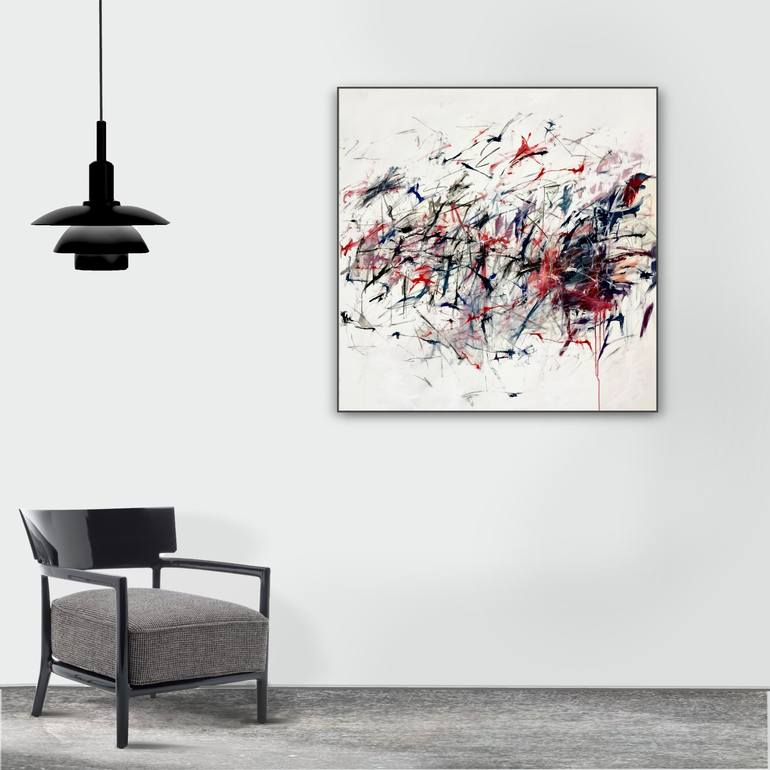 Original Abstract Expressionism Abstract Painting by Jutta Rika Bressem