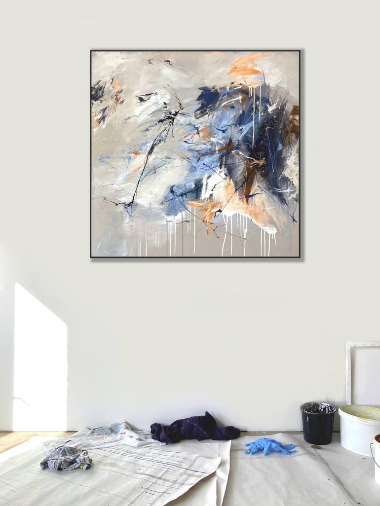 Original Abstract Expressionism Abstract Painting by Jutta Rika Bressem