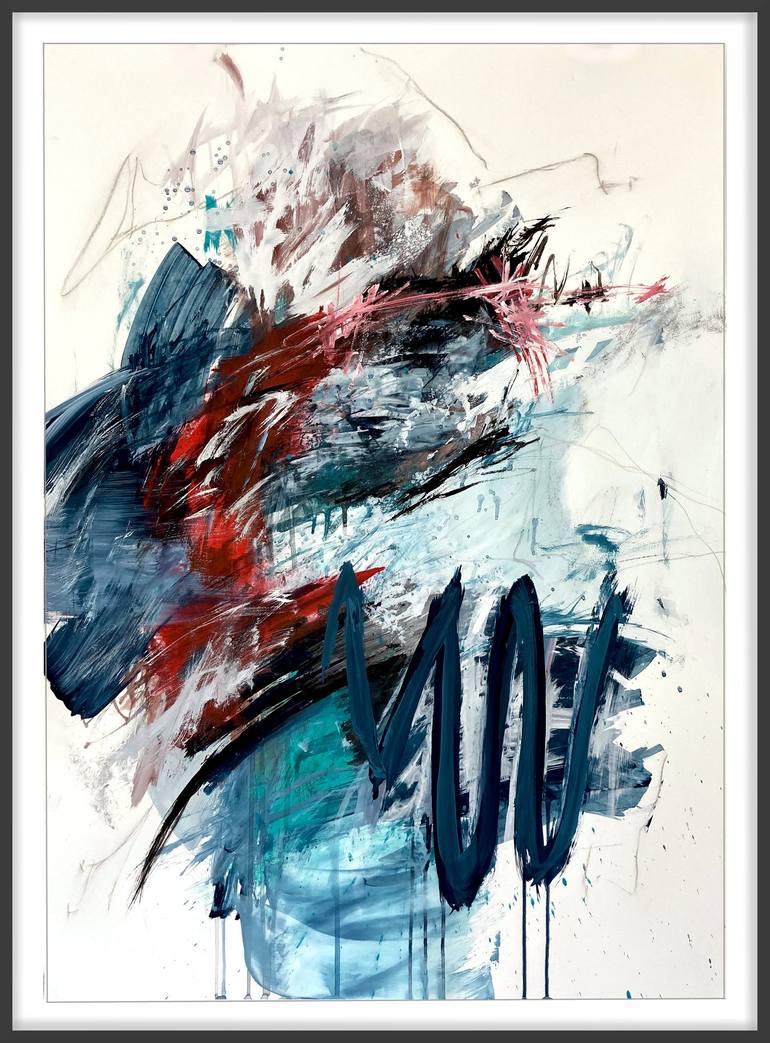 Original Abstract Expressionism Abstract Painting by Jutta Rika Bressem