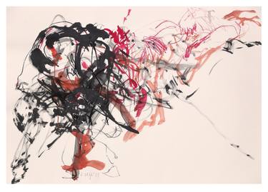 Original Abstract Expressionism Body Drawings by Katrin Schöß