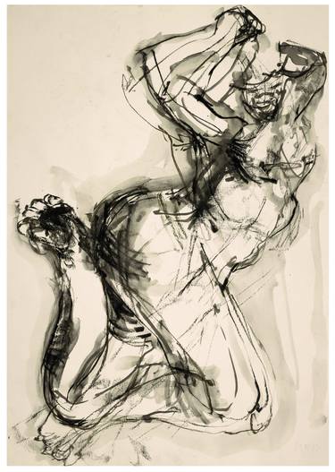 Original Figurative Nude Drawings by Katrin Schöß