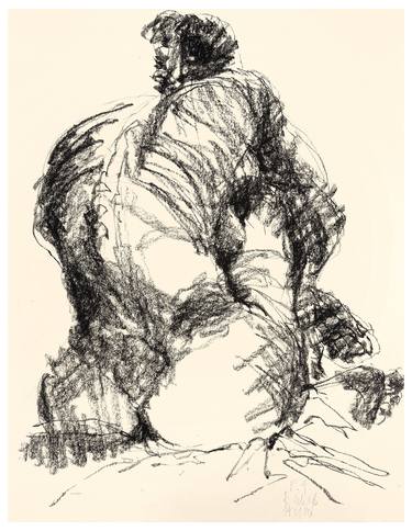 Original Abstract Expressionism Nude Drawings by Katrin Schöß