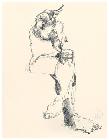 Original Abstract Expressionism Nude Drawings by Katrin Schöß