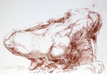 Original Figurative Nude Drawings by Katrin Schöß