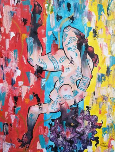 Original Abstract Nude Paintings by Robyn Lightwalker