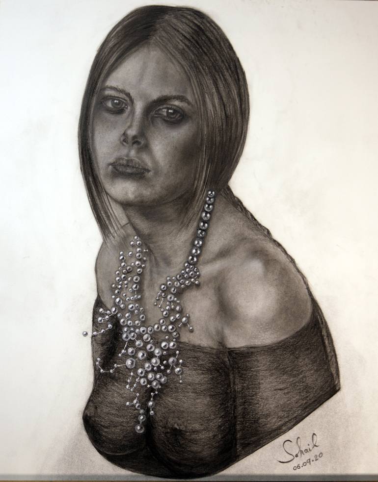 pearl necklace drawing