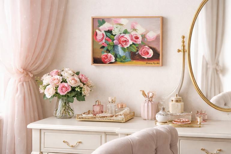 Original Romanticism Botanic Painting by Olha Zhukova