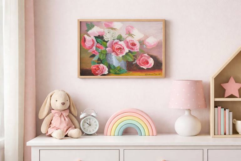Original Romanticism Botanic Painting by Olha Zhukova