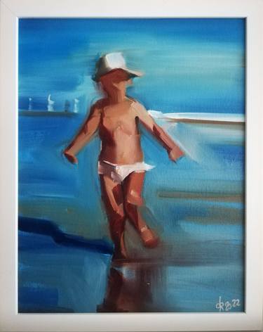 Original Figurative Children Paintings by Maria del Roxo