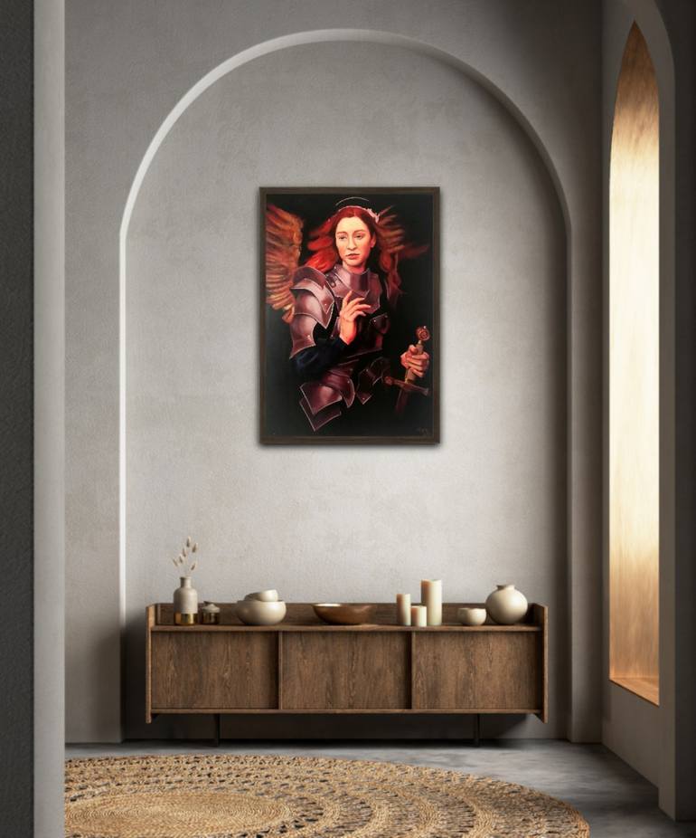 Original Photorealism Religion Painting by Maria del Roxo