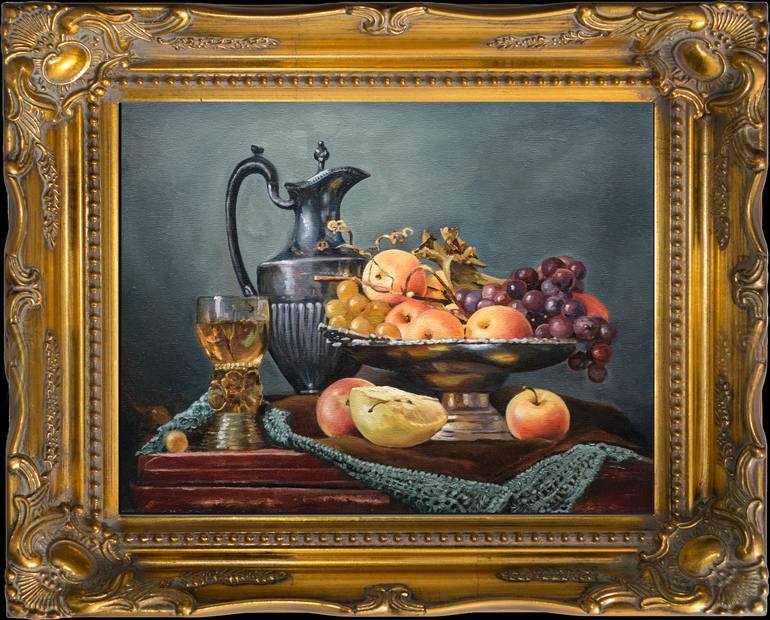 Original Art Nouveau Still Life Painting by Valeriu Bondarenco