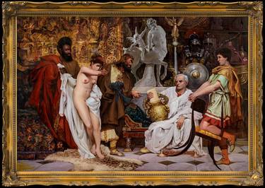 Print of Art Deco Classical mythology Paintings by Valeriu Bondarenco