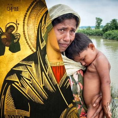 A Rohingya Refugee Mother and Child - Limited Edition number 1 of 100 thumb