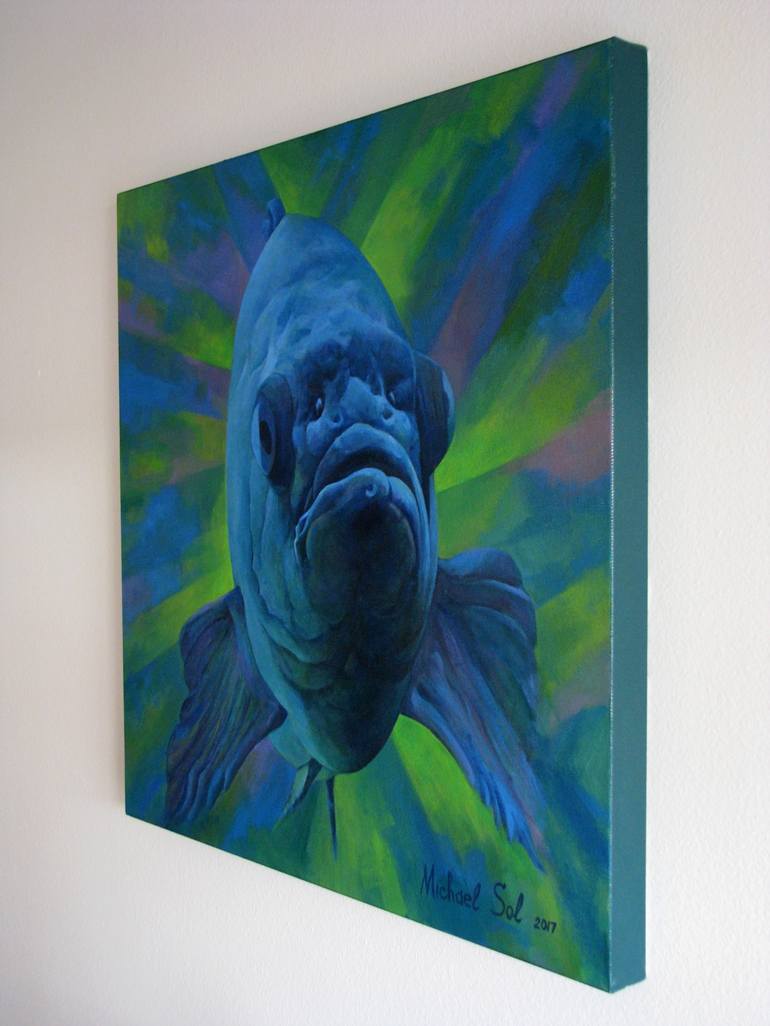 Original Fine Art Fish Painting by Michael Sol
