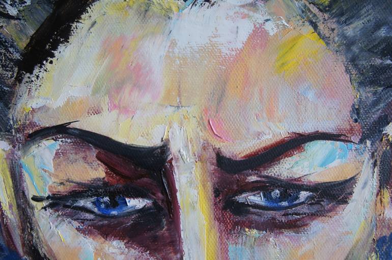 Original Modern Portrait Painting by Marika Jam