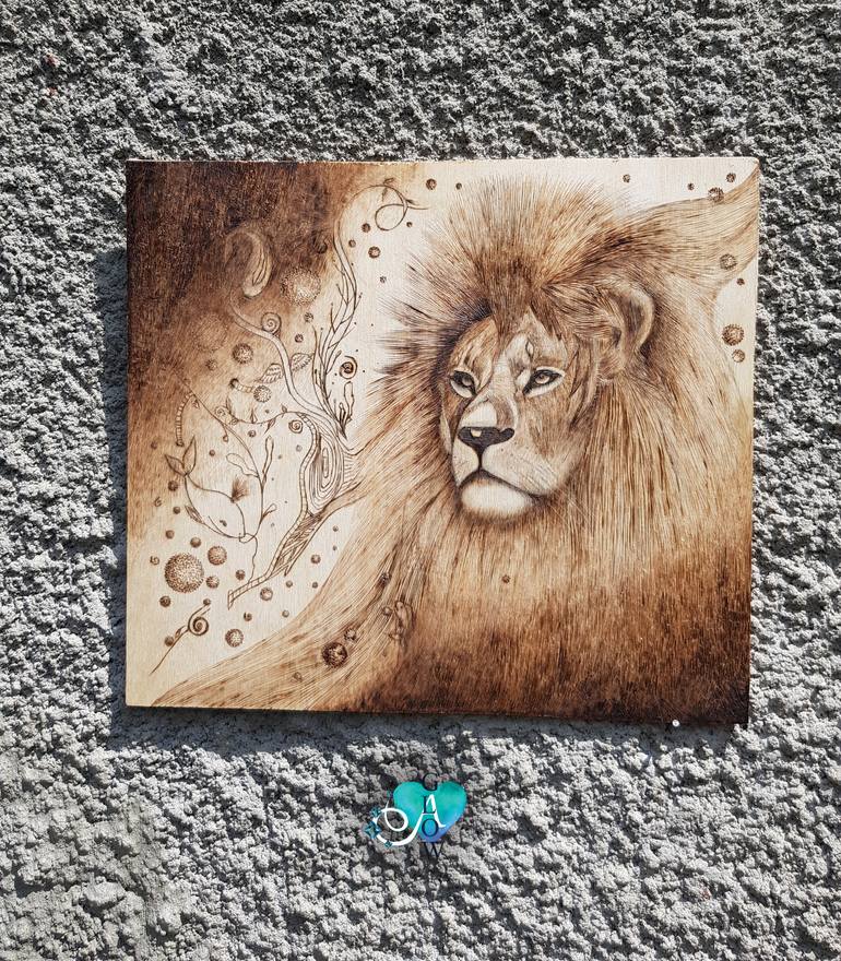 Original Abstract Animal Painting by Aquamarine Glow