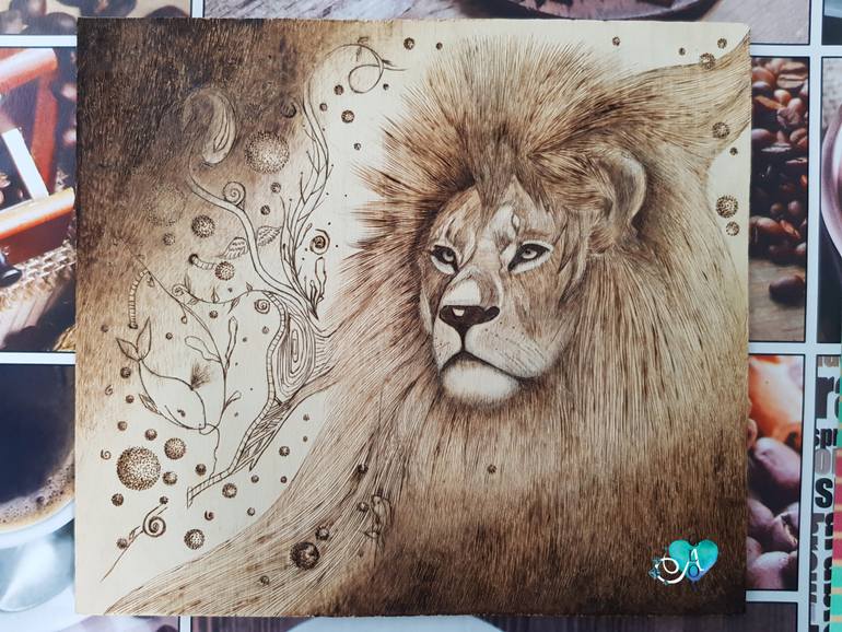 Original Abstract Animal Painting by Aquamarine Glow