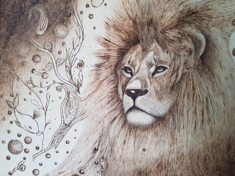 Original Abstract Animal Painting by Aquamarine Glow