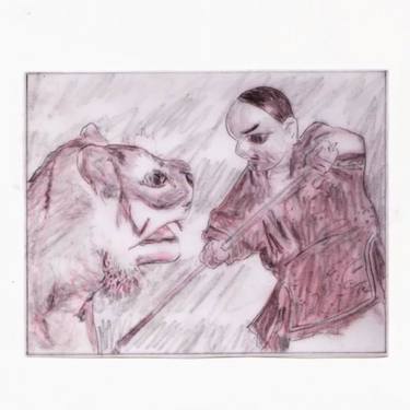 Original Figurative Classical Mythology Drawing by Philip Jonathan