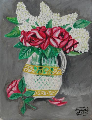 the origin Bouquet Original oli Flower painting thumb