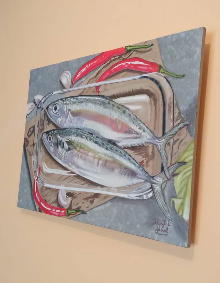Original Fish Painting by naoufal ahocal