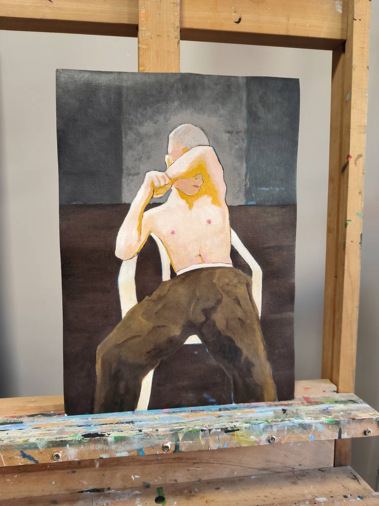 Original Figurative Men Painting by J Santos Roig