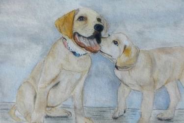 Print of Fine Art Dogs Paintings by Jennifer Vargas