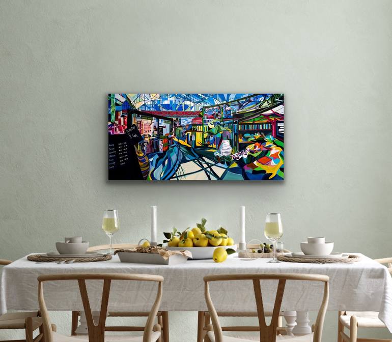 Original Abstract Cities Painting by Emilia Chubb