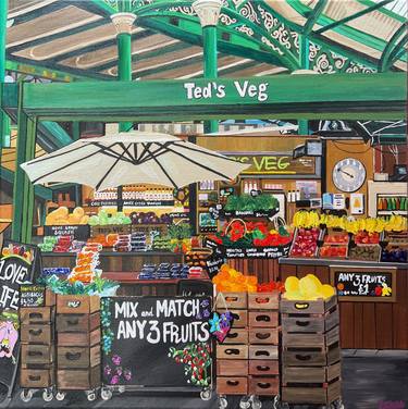 Saatchi Art Artist Emilia Chubb; Painting, “Ted’s Veg at Borough Market” #art