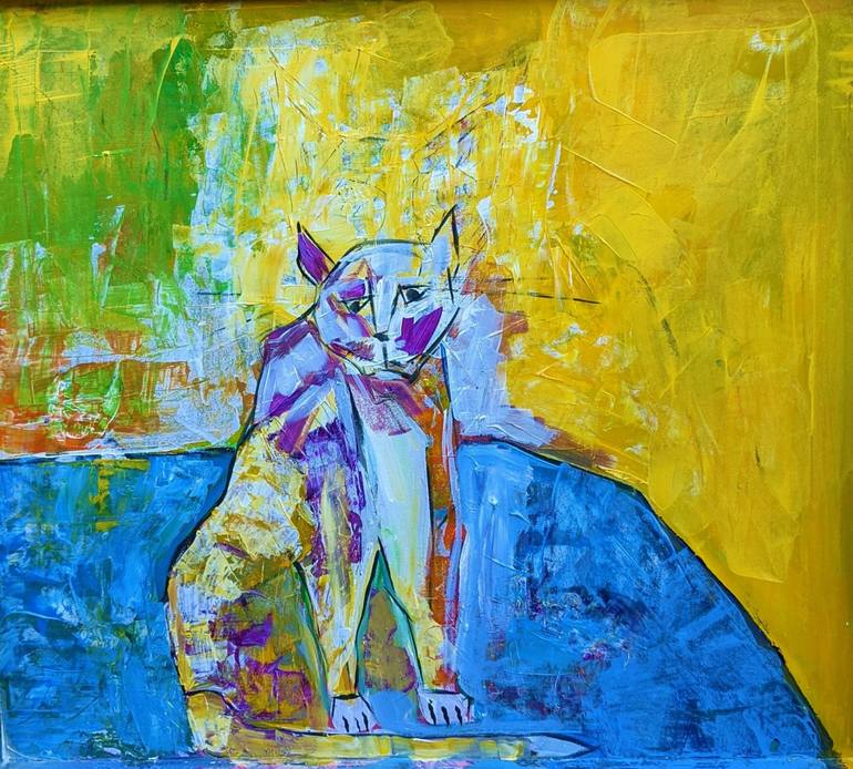 Original Abstract Expressionism Animal Painting by Ron Kammer