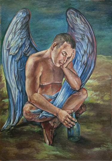 Ange Gardien Generetion Painting By Stanislav Makin Saatchi Art
