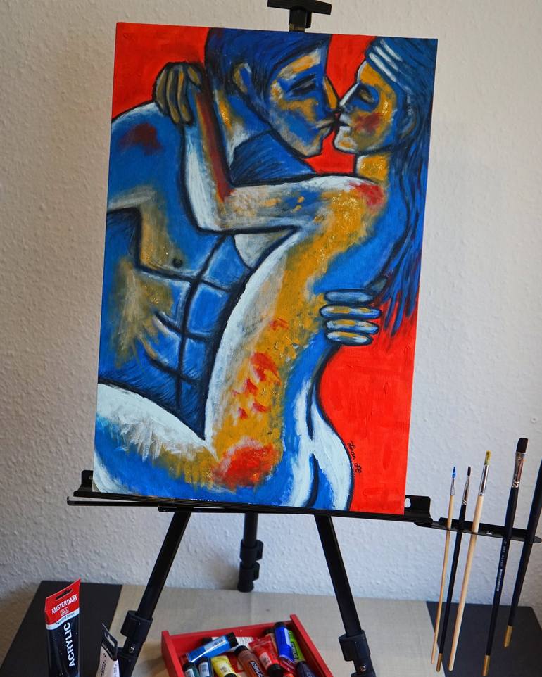 Original Expressionism Erotic Painting by Imo Hsb