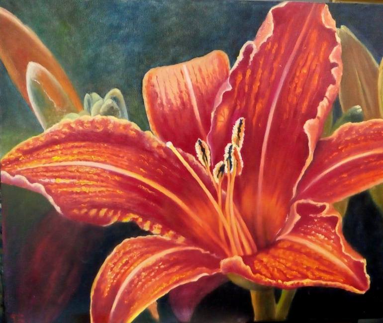 Color magic. Lily flower Painting by Galina Rodionova | Saatchi Art