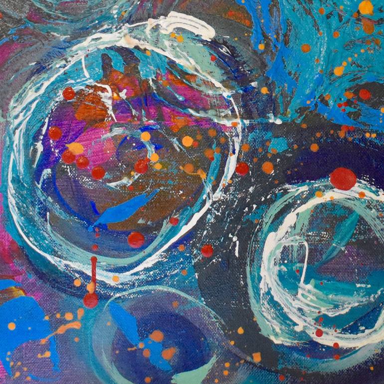 Original Abstract Expressionism Abstract Painting by Wilna Wolf