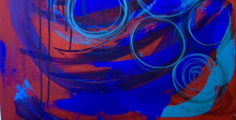 Original Abstract Expressionism Abstract Painting by Wilna Wolf