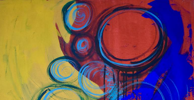 Original Abstract Expressionism Abstract Painting by Wilna Wolf