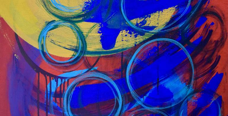 Original Abstract Expressionism Abstract Painting by Wilna Wolf